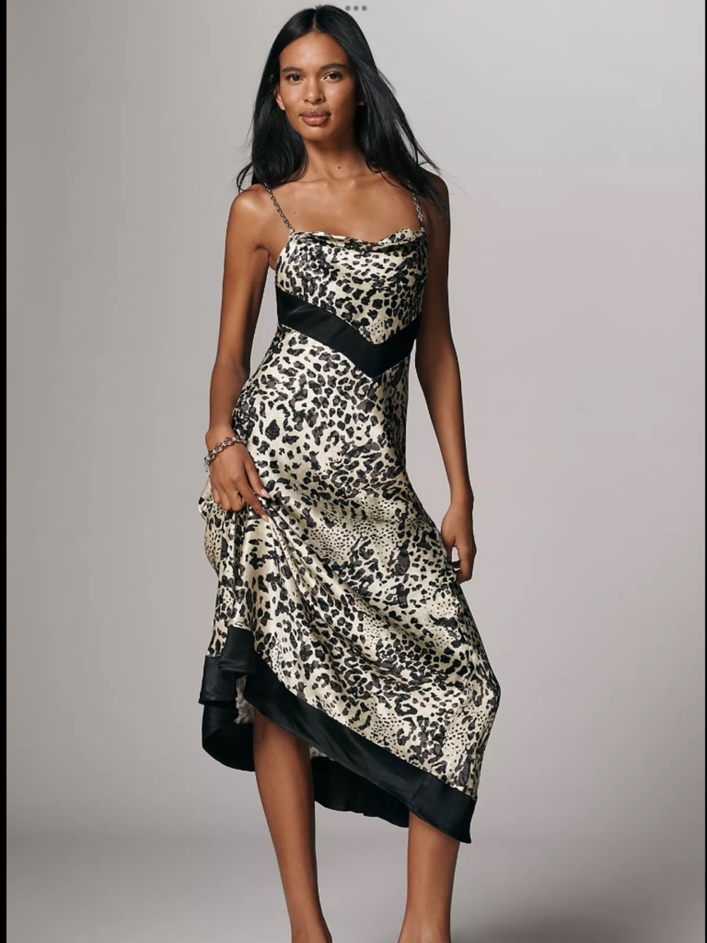 NWT By Anthropologie Chain Midi Slip Dress Size M